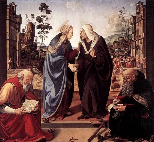 Piero di Cosimo The Visitation with Sts Nicholas and Anthony china oil painting image